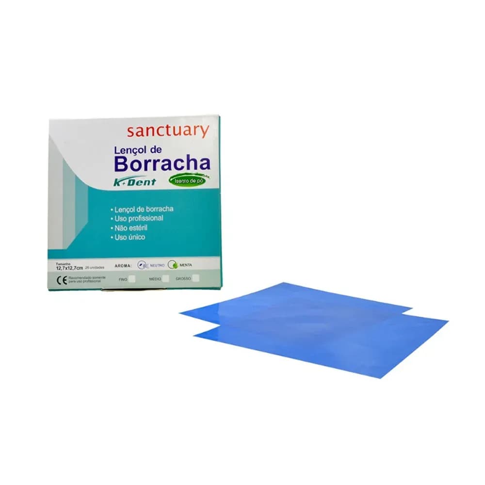 LENÇOL DE BORRACHA SANCTUARY AZUL MÉDIO 26UN