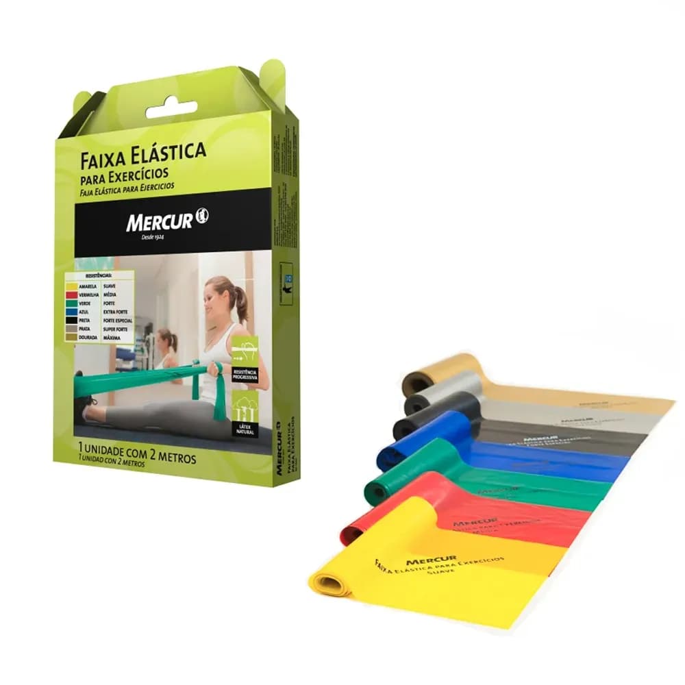 FAIXA ELÁSTICA PARA EXERCÍCIO 1,5M MERCUR
