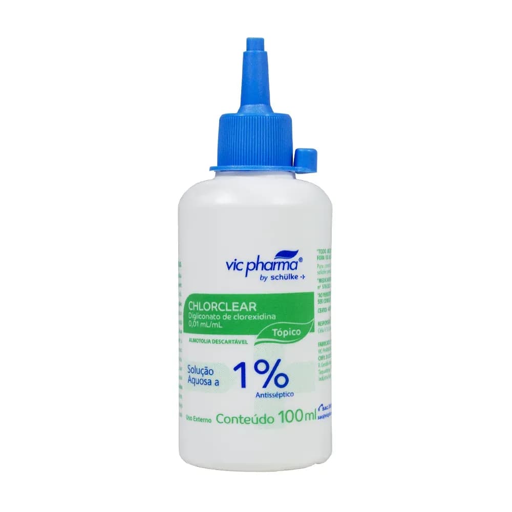 CLOREXIDINA AQUOSA 1% CHLORCLEAR ANTISSÉPTICO VICPHARMA