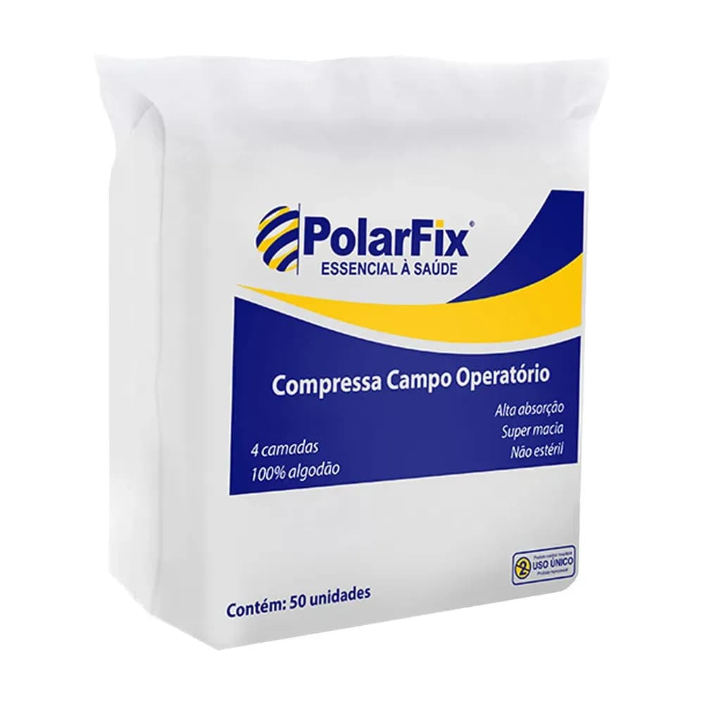 COMPRESSA CAMPO OPERATÓRIO NÃO ESTÉRIL RADIOPACO C/50UN POLARFIX