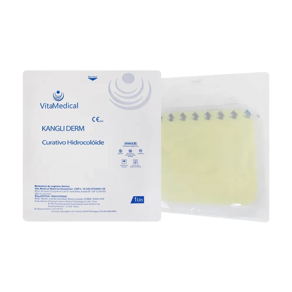 CURATIVO HIDROCOLÓIDE COM BORDA KANGLI DERM VITA MEDICAL