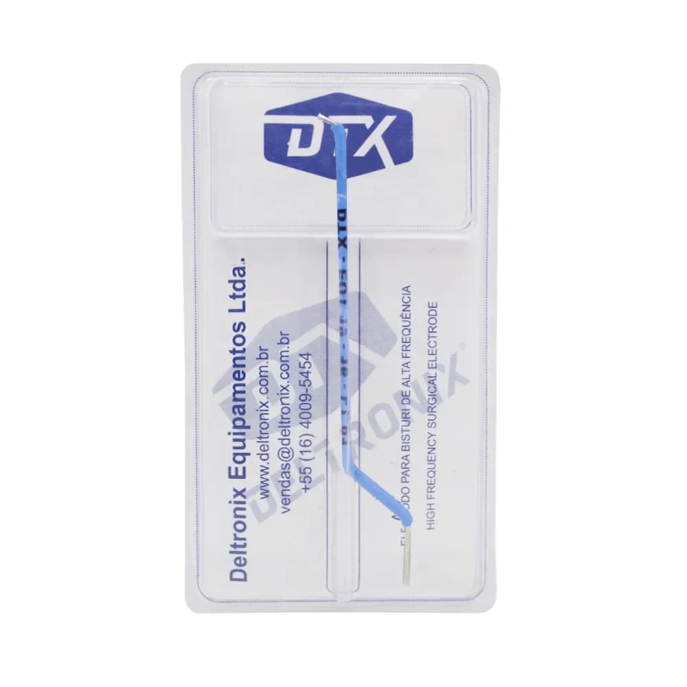 ELETRODO BAIONETA PONTA CURVA ACIMA PARA ELETROCAUTÉRIO EOT19 100MM DELTRONIX