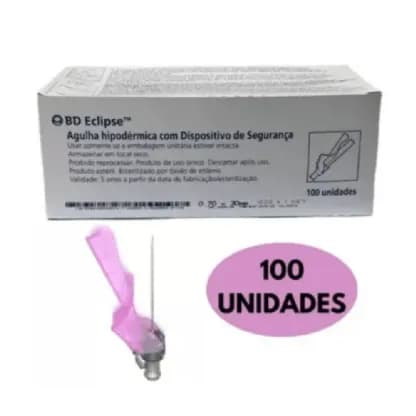 Agulha com Dispositivo de Segurança BD Eclipse 25X5 Caixa 100UN 30281364