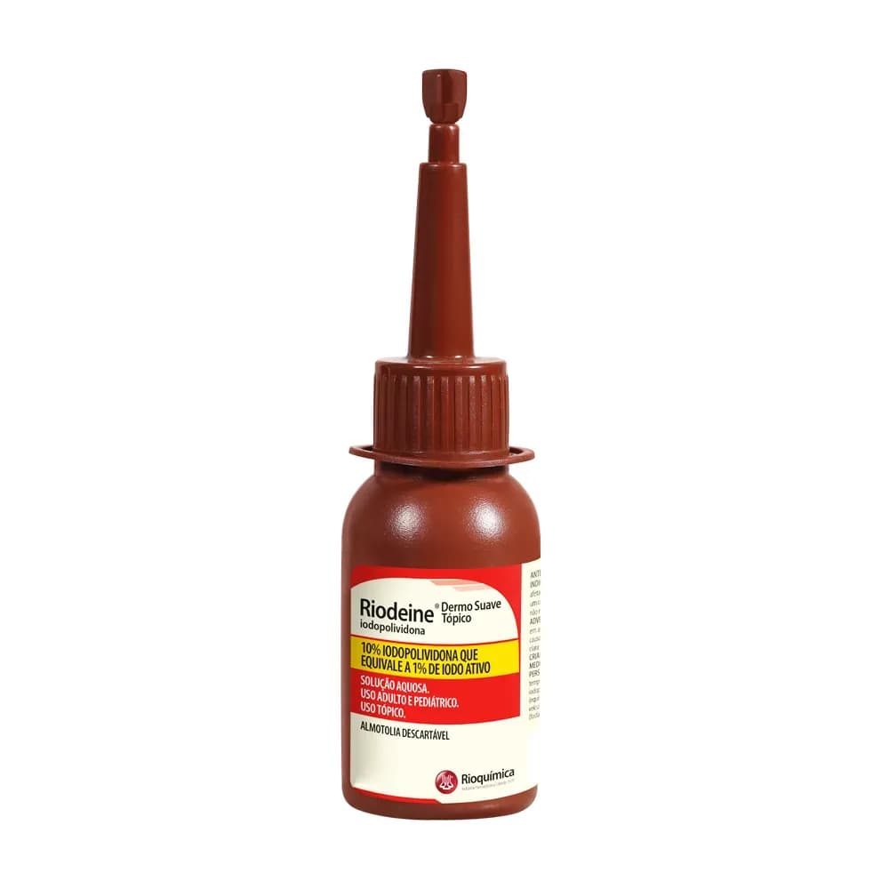 IODOPOVIDONA ANTISSÉPTICO TÓPICO RIODEINE PVPI AQUOSA RIOQUÍMICA