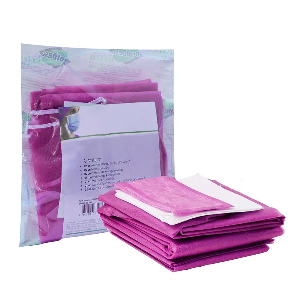KIT VESTIMENTA CIRÚRGICO DESCARTÁVEL ESTÉRIL 20GR PROTDESC