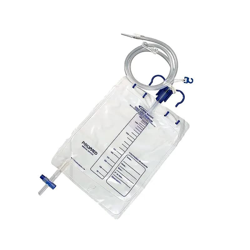 Bolsa Coletora de Urina com Válvula Anti-Refluxo de 2000ml da Labor Import - Unidade