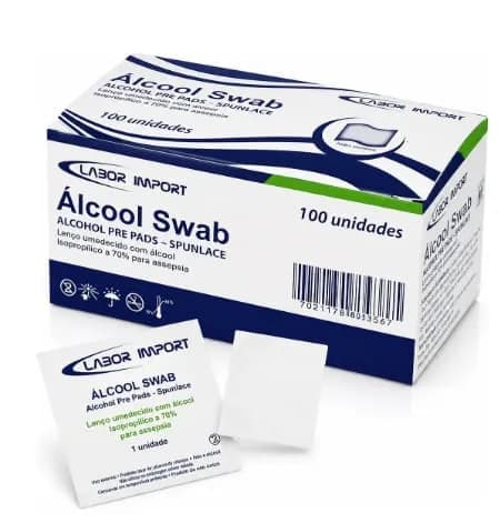 SWAB LENCINHO C/ALCOOL C/100 LABOR IMPORT
