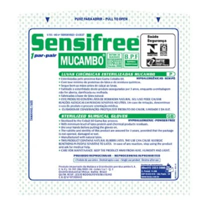 Luva Cirúrgica Esteril 6,5 Sensifree CX C/200PA