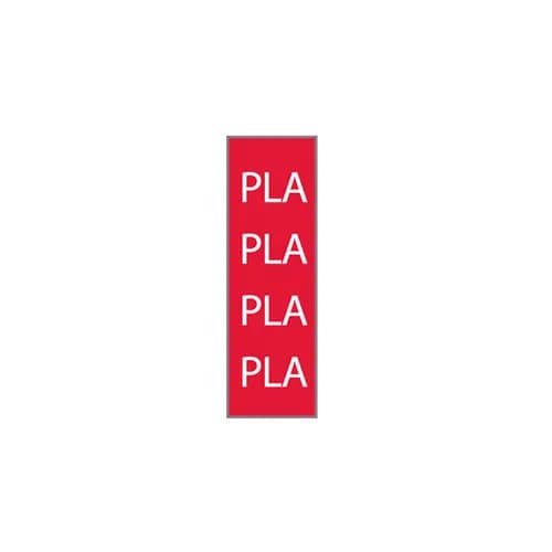 Fita Adesiva 1/4 PLA Vermelha/Branco