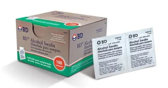 Alcohol Swabs 70% com 100 sachês 326915