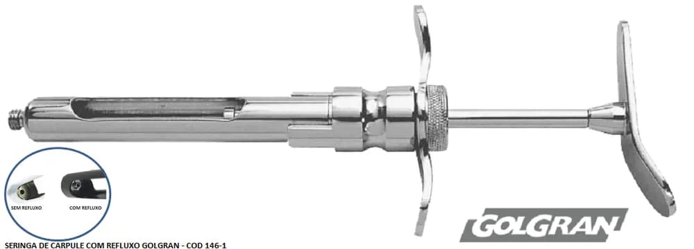 Seringa Carpule Com Rrefluxo 146-1 Golgran