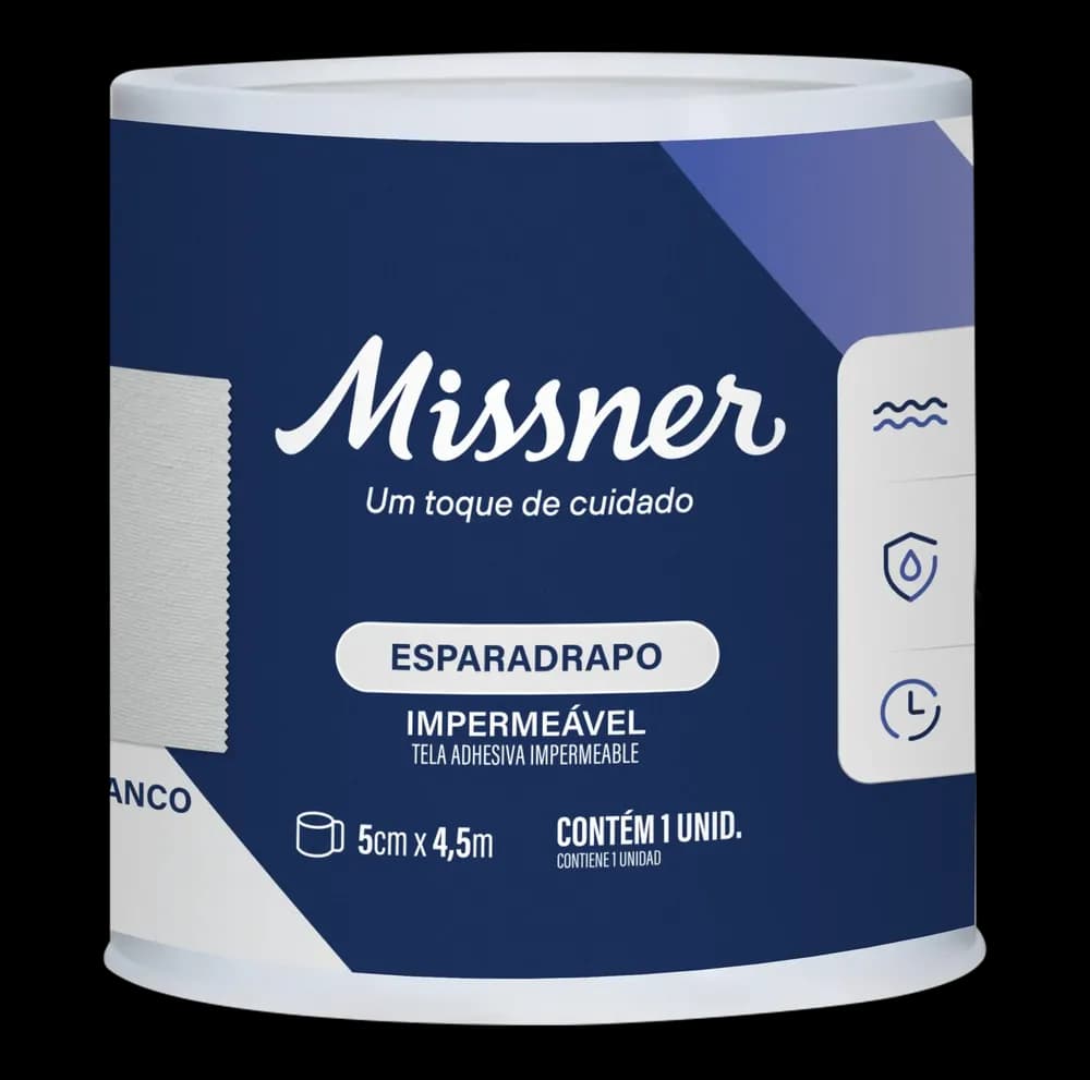 Esparadrapo Impermeável Branco 5CM X 4,5M C/1UN PA.0235