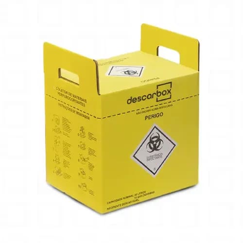 Coletor de Material Perfurocortante 20L C/20UN Amarelo Premium 410