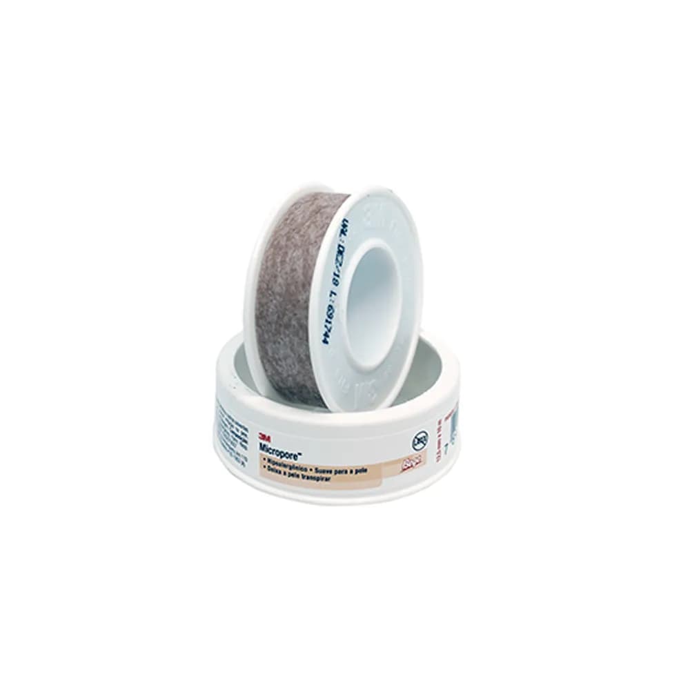 Fita Micropore Bege c/ Capa 3M - 12,5mm X 10m