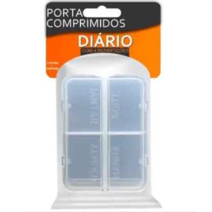 Porta Comprimidos Diário Transparente