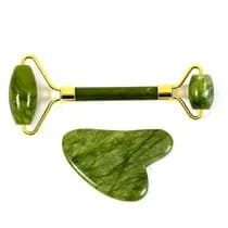 Rolo Massageador de Jade Verde + Guasha Coração - Smart Gr