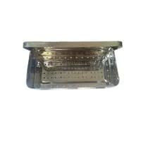 Estojo para Esterilização Inox 26x12x6cm Perfurado