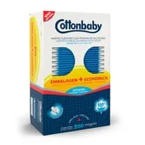 Hastes Flexíveis com Ponta de Algodão 300unid. - Cottonbaby