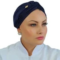 Gorro Turbante Feminino Azul Marinho - Dana Jalecos Exclusivos