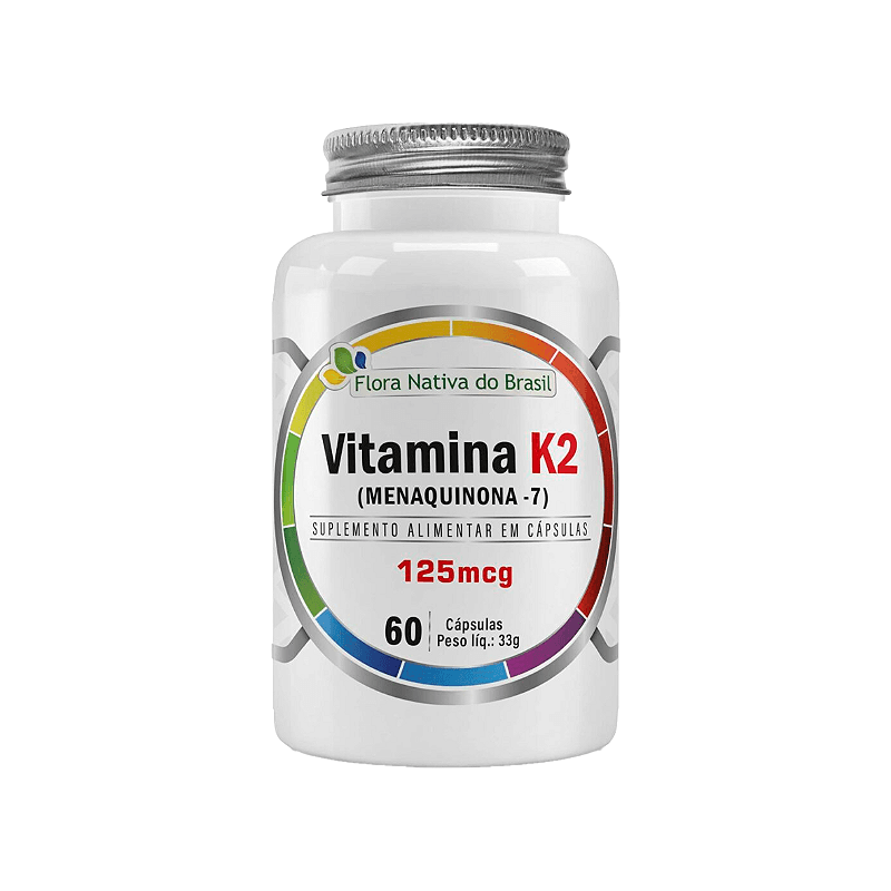 Vitamina K2 125mcg de 60 Cápsulas da Flora Nativa do Brasil - Unidade
