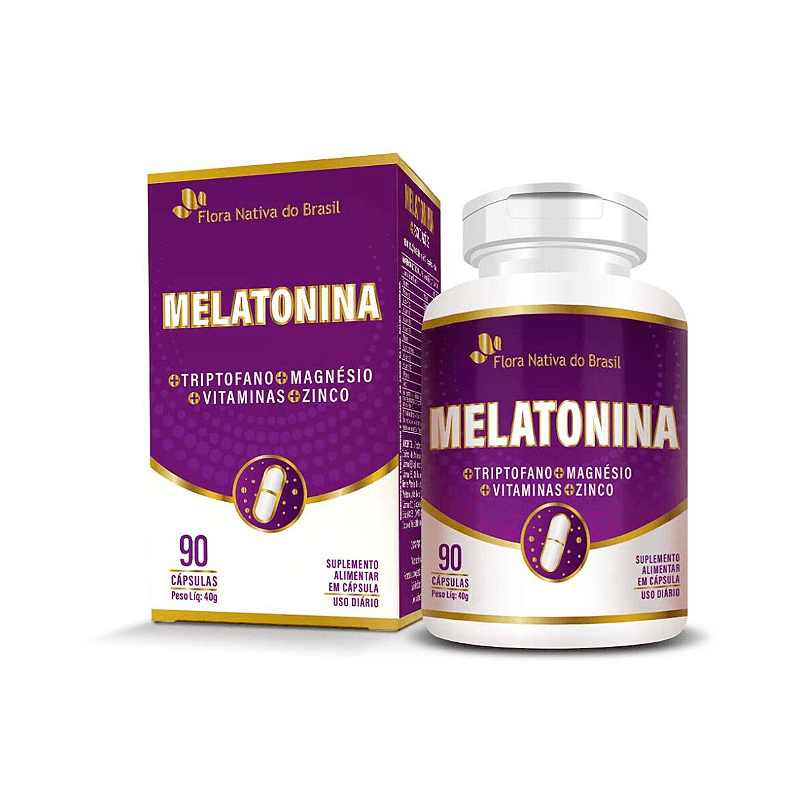 Melatonina, Vitaminas em Cápsulas de Uso Diário da Flora Nativa do Brasil - Contém 90 Cápsulas