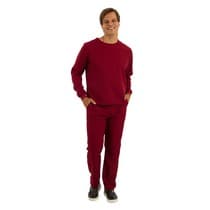Blusa Scrub Masculina Unik Manga Longa Bordô - FunWork