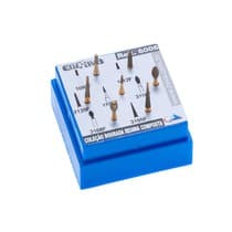 Kit Ponta Diamantada Coleção 2 Fina Dourada 7unid. + Broqueiro - Fava