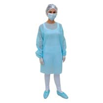Avental Descartável Manga Longa 30G Azul - Protdesc