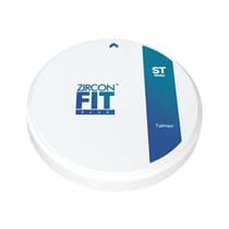 Disco de Zircônia Fit Plus White ST ML para Sistema OP de CAD/CAM D98 x H18mm Branco - Talmax