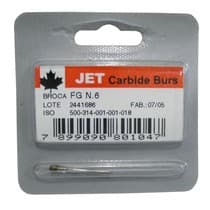 Broca Carbide Cilíndrica Topo Arredondado Corte Cruzado 19mm FG Nº2158 - Jet