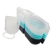 Caixa para Aparelho Ortodôntico Tiffany/ Preto/Transparente - Lysanda