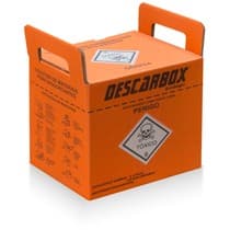 Coletor de Materiais Químicos Perfurocortantes - Laranja 13L - Descarbox
