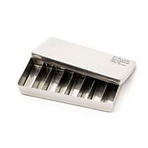 Estojo para Esterilização Inox Endo 12x5x2cm Millenium 8 Divisórias - Fava