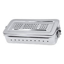 Estojo para Esterilização Inox Perfurado com Trava Autoclavável 26x12x6cm - Golgran GG