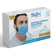 Máscara Descartável Tripla com Clipe Nasal - SP Protection