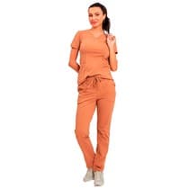 Pijama Scrub Feminino Tec Easy Loren Camel - Dana Jalecos
