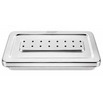 Estojo Inox Perfurado 18x8x3cm - Golgran