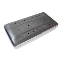 Estojo para Esterilização Inox Endo 18x8x5cm Perfurado 72 Furos - Fava