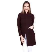 Jaleco Heloisa Feminino Bordô - Dana Jalecos Exclusivos