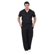 Pijama Cirúrgico Masculino Preto Plus Size - Dana Jalecos