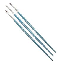 Pincel Pelo Natural P/Res Acr/ - Opaco Kit 3Un - Mac Dental