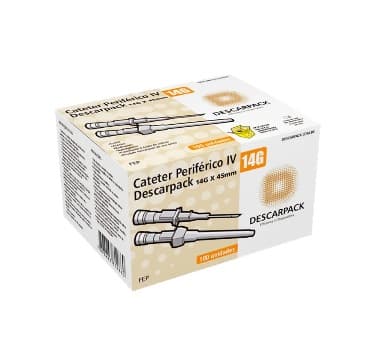 Cateter Intravenoso Periférico N°14G Com 100 Unidades Descarpack