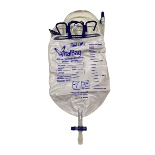 Coletor de Urina Sistema Fechado 2L com Tampa - Vitalbag