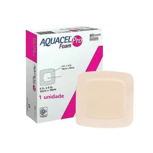 Curativo Espuma Aquacel Foam Pro 10 X 10cm Unidade - Convatec