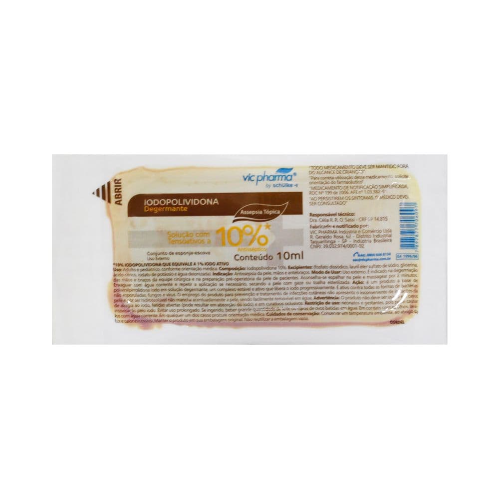 Escova Espuma Iodopolividona 10ml - Vic Pharma