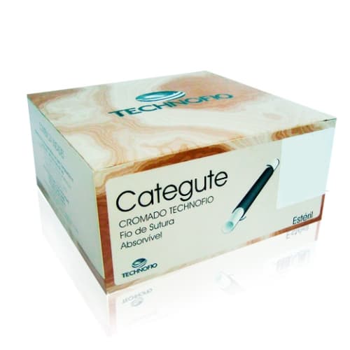 Fio de Sutura de Categute Cromado 2-0 CC27CR30 com 24 Envelopes Technofio