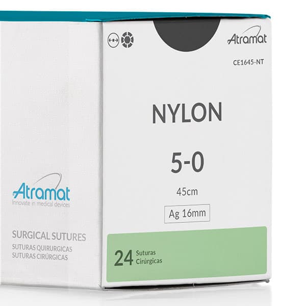 Fio de Sutura 5-0 Nylon Preto 24 Envelopes - Atramat