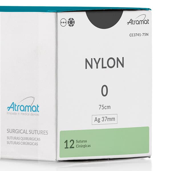 Fio de Sutura 0 Nylon Preto 12 Envelopes - Atramat