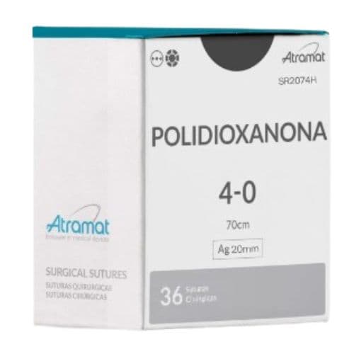 Fio de Sutura 4-0 PDX Polidioxanona Violeta 36 Envelopes - Atramat