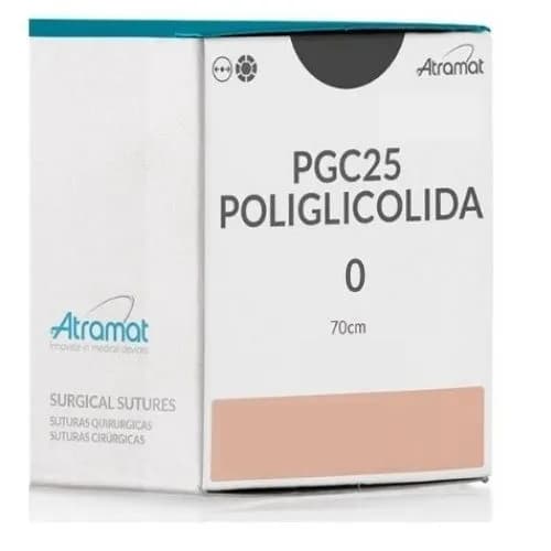Fio de Sutura 0 PGC25 Poliglicolida Violeta 24 Envelopes - Atramat